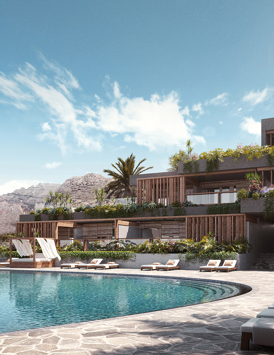 Zonas comunes de Tamaragua Residences con piscina