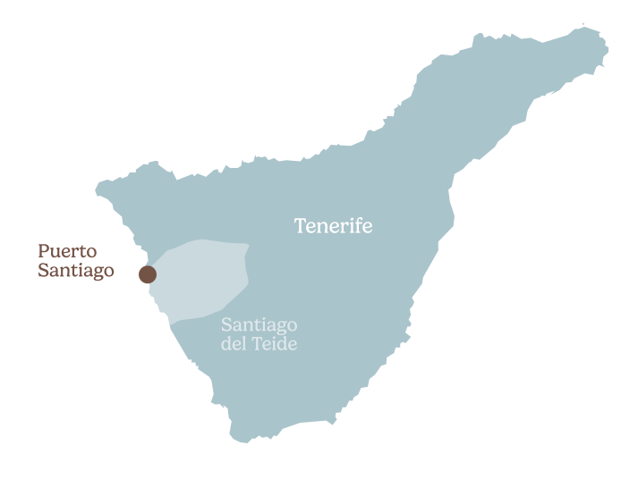 Mapa: distancia entre Tamaragua Residences y Puerto Santiago